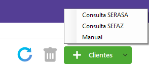 +Clientes >> Consulta SEFAZ
